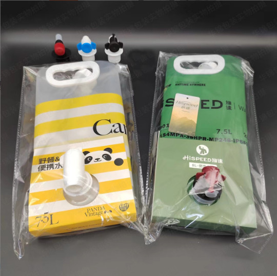 Wholesale Portable 5L 10L Water Bag With Dispenser Valve Stand Up Plastic Spout Pouch Camping Outdoor Water Bag