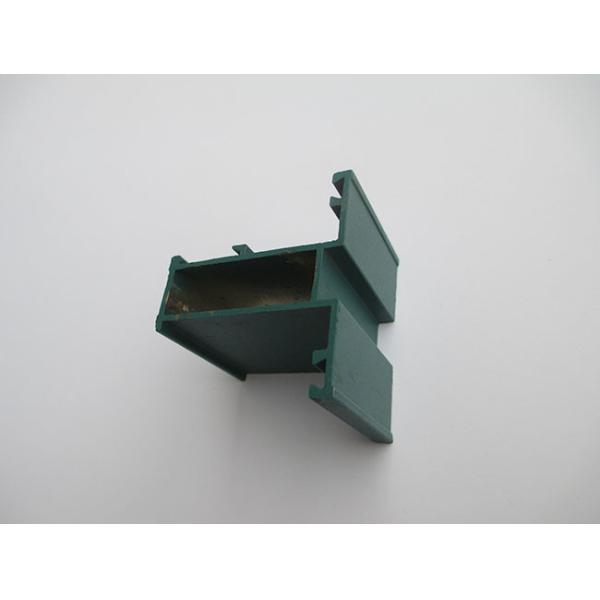 Green Powder Coating Aluminum Window Profile For Soundproof Casement Window