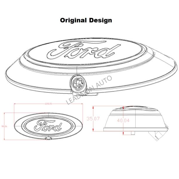 Replacement Ford Emblem Backup Camera Pickup Truck Vehicle PAL Tv System