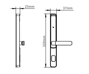 Smart Door Lock keyless with hotel system lock electronic black