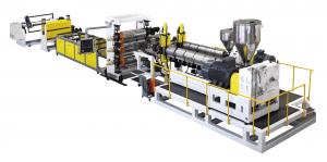 China TPV TPE Carmat Sheet Extrusion Machine 2000 - 3000 Gsm 2-3mm on sale