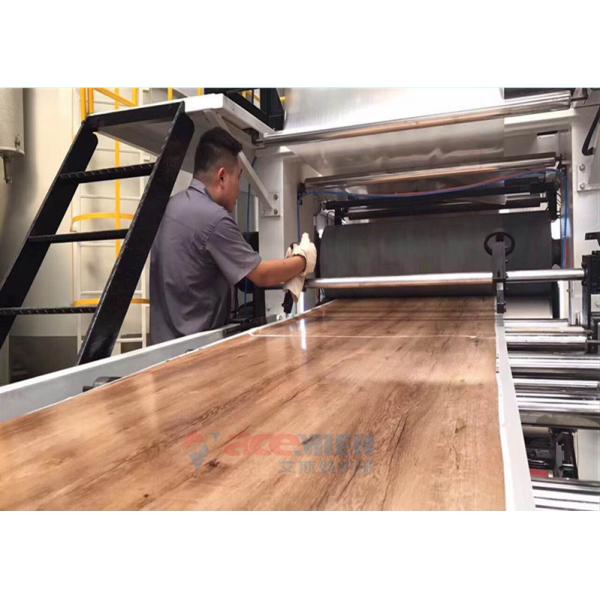 Cutting SPC Flooring Machine PVC Vinyl Floor Tile Total Power 300 Kw Automatic