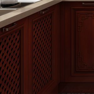 China Factory Furniture Classic Solid Wood Kitchen Cabinets Customized