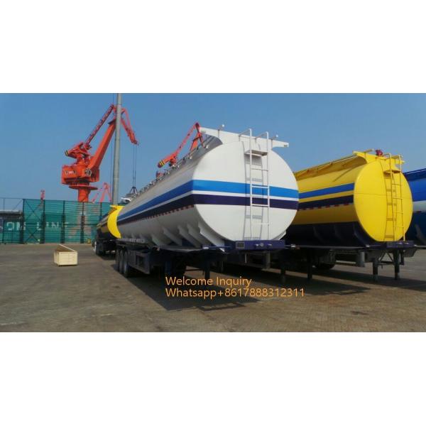 40000 - 60000 Liters Fuel Tank Semi Trailer 3 Axles For Transport Oil Diesel