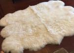 Long Hair Small Sheepskin For Chair , Luxury Silky Fleece Home Shag Area Rugs