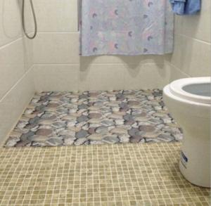 China Shock Absorption Non Slip Bathroom Mats Mat Polyester Mesh With PVC Coating Plastic Fabric on sale