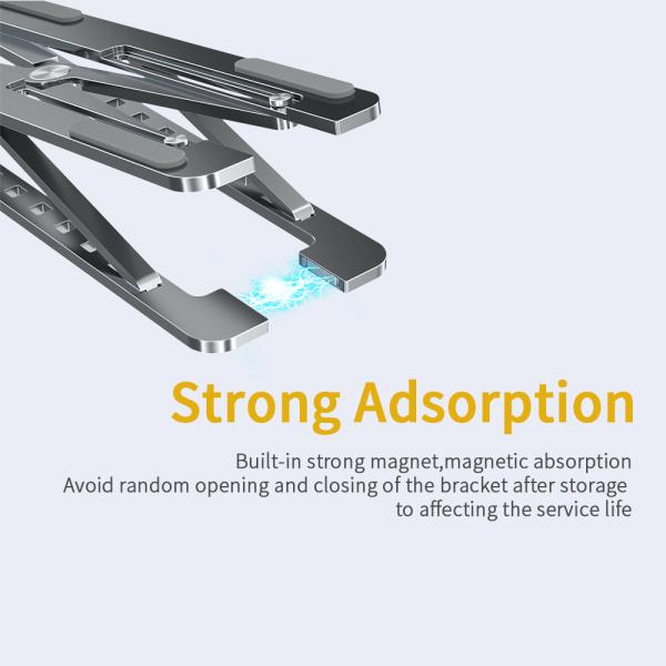Adjustable Aluminum Laptop Stand Foldable Waterproof At Office Home Trip