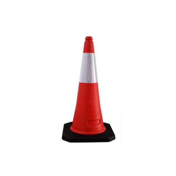 28 Inch Red Body Black Base PE Traffic Safety Cone
