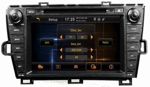 In dash 2 din 8 inch for Toyota Prius 2009-2013 with touch screen auto audio system OCB-8004L