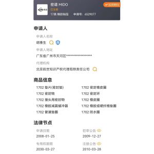 Guangzhou Tianhe Qianjin Midao Oil Seal Firm Certifications