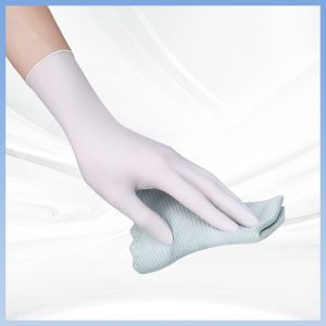 Cheap White Dental Exam Gloves Non Slip Synthetic Nitrile Gloves wholesale