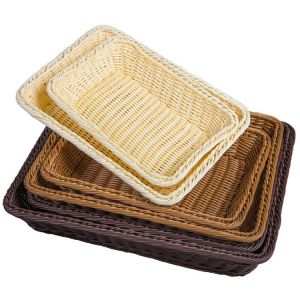 Cheap Small Home Table Fruit Towels Woven Storage Basket 30x20x7CM wholesale