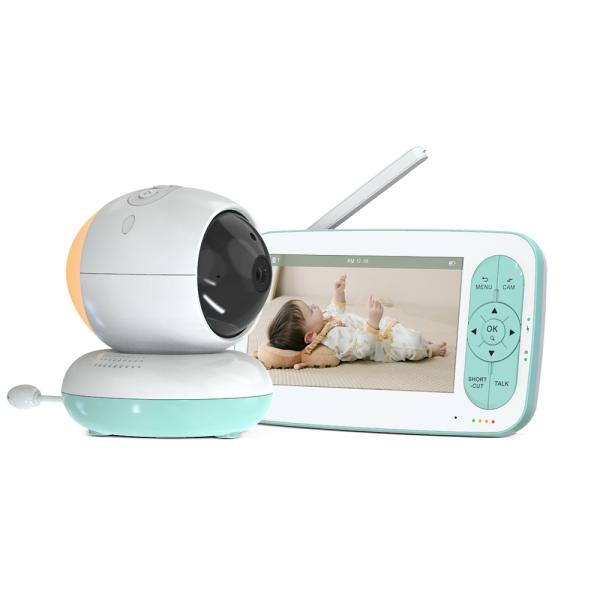 5 Inch Smart Baby Monitor with Pan-Tilt Night Vision and Two-Way Audio