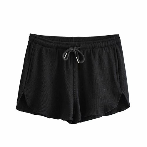 OEM maufactory Summer Home Casual Wide Leg Pants Female BM Thread Elastic Loose Waist Sports Shorts