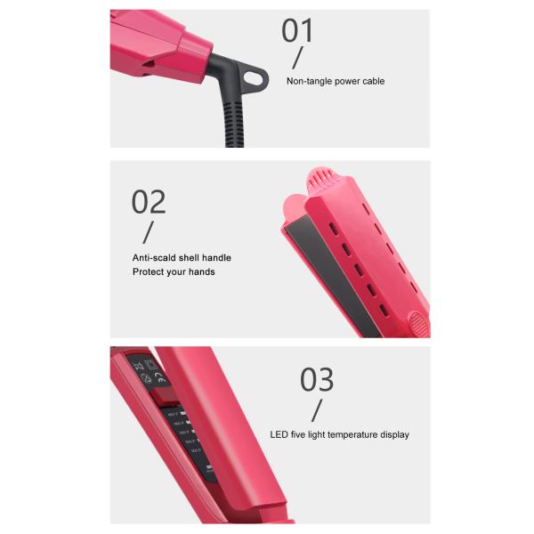 PTC Heating Titanium Plate Hair Straightener Led Digital Display Flat iron