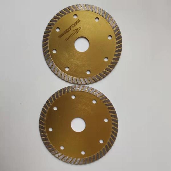 Inner Hole Super Thin Continuous Diamond Saw Blades Turbo Shape 4 inch