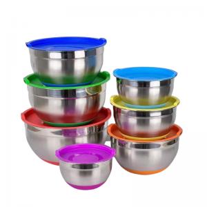 China Polished Stainless Steel Cookware Sets Rust Resistant Salad Bowl Stainless Steel on sale