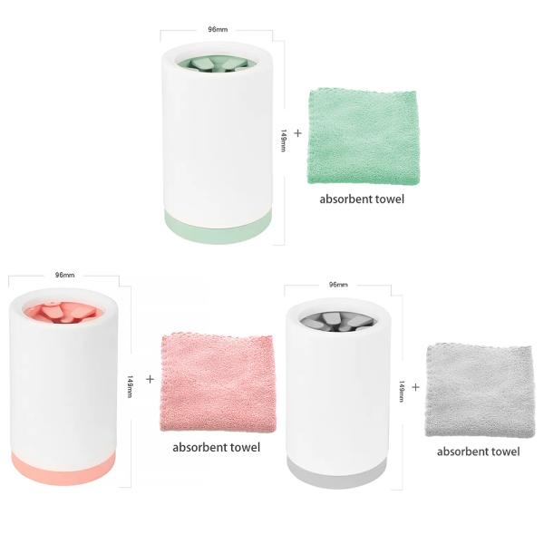 360 Degree Dog Paw Cleaner Cup White Silicone Mudbuster For Dogs