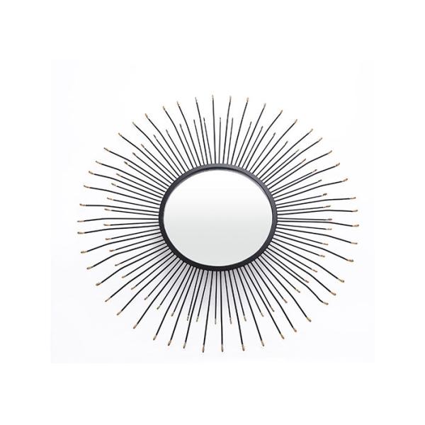 Sunburst Dotted Metal Wall Art Mirror