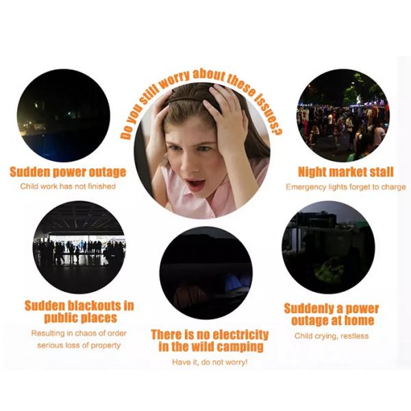 7W 9W 12W Intelligent Emergency Rechargeable Led Bulb With Built - In Battery