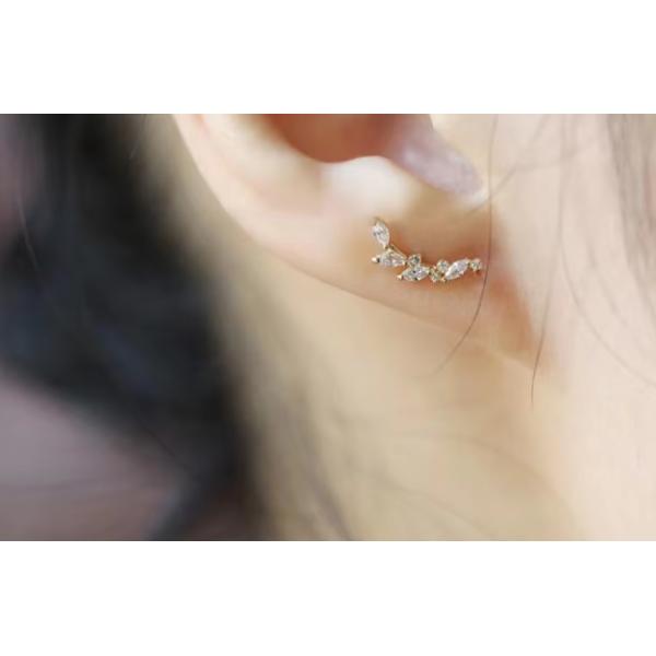 925 Sterling Silver Wholesale Jewelry Minimalist Small 925 Sterling Silver Zircon Stud Earrings Gold Plated Earrings For Women