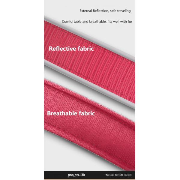 Anti-breakaway dog collar Reflective anti-lost dog collar Adjustable medium and large dog pet collar