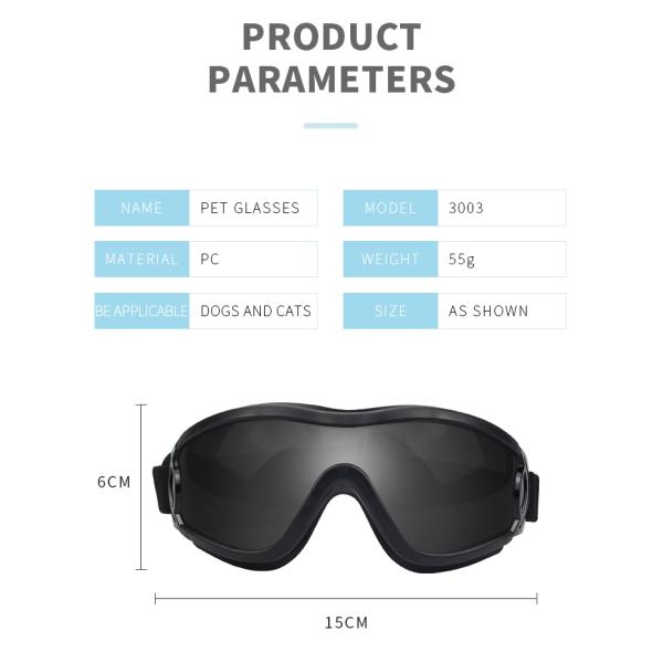 Dog Sunglasses Pet Glasses Eye Wear for Snow Beach Motorcycle Dog Goggles Breed