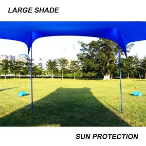 Outdoor 2 Steel Poles Lycra Camping Sun Shelter