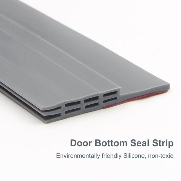 Under Door Sweep Weather Stripping Soundproof Sliding Door Bottom Sweep Stopper Seal Strip