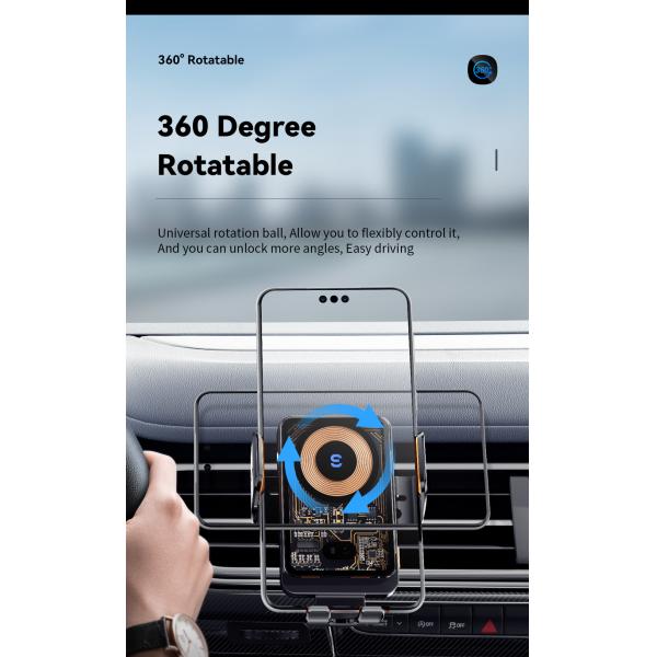 ESSAGER T11 Series Wireless Car Charger Holder Wireless Charging Phone Stand 5V/2A