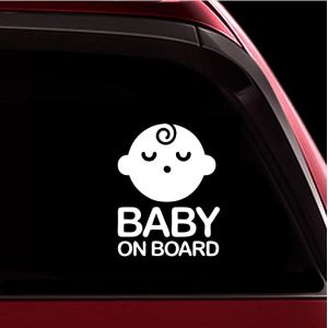 Multifunctional Custom Car Stickers White Cartoon Baby Heat Resistance