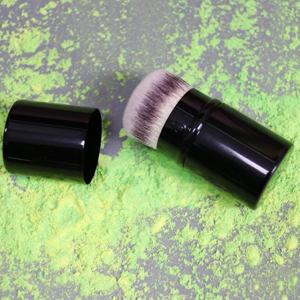 Powder Retractable Makeup Brush Aluminum Handle skin friendly