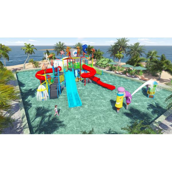 Commercial Kid Water Park Design Fiberglass Pool Play Water Equipment