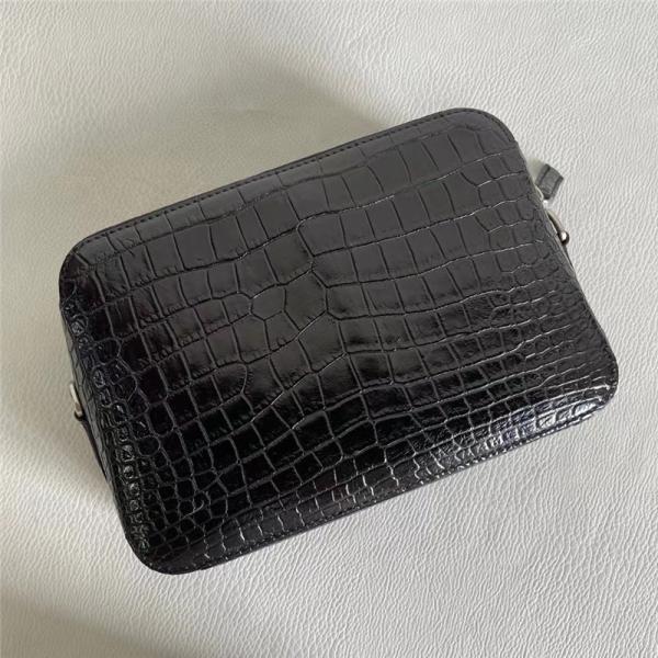 Genuine Crocodile Belly Skin Men Small Flap Bag Waistlets Clutch Purse Exotic Real Alligator Leather Male Shoulder Bag