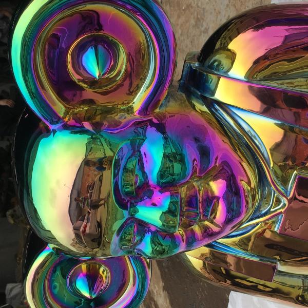 Electroplated Large Metal Wall Sculptures Living Room Cool Animal Sculptures Decorations