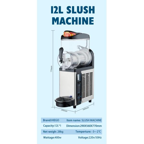 Full Automatic Commercial Slush Machine Ice Slushie Making Machine 12L