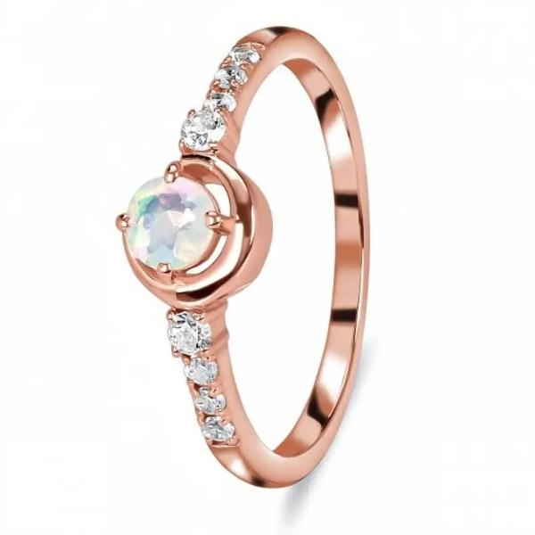 925 Silver unique genuine dainty sterling silver moonstone and diamond promise engagement ring