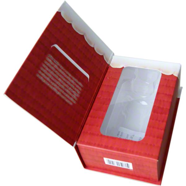 Printed Book Style Cosmetic Gift Box Packaging With PET Inner