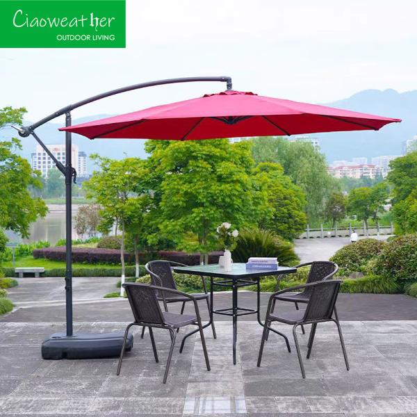 Aluminum Pole Extra Large Cantilever Garden Sun Umbrella Outdoor Parasols for Modern Design Style