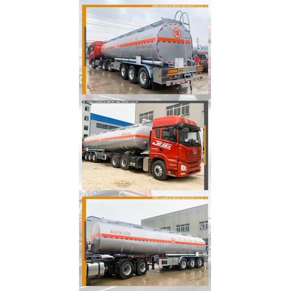 Stainless Steel 42000 Litres Tank Semi Trailer Diesel Jet Fuel Truck 20 - 100T Loading Capacity