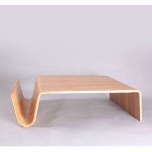 Cheap Natural Offi Scando Modern Wood Coffee Table Plywood Top Curved For Showroom wholesale
