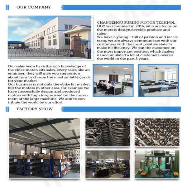 DC 1000w 48v Electric Bicycle Motor Kit Fast Speed For Outdoor Activities