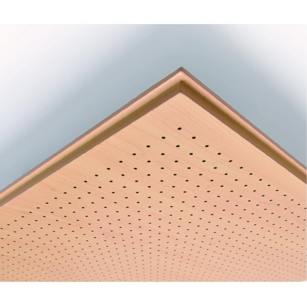 Round Hole Structure Acoustic Perforated Wood Panels 2400mm 0.9NRC CE FSC