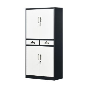 Cheap Metal Office Steel Storage Cupboards With Middle Two Drawers wholesale