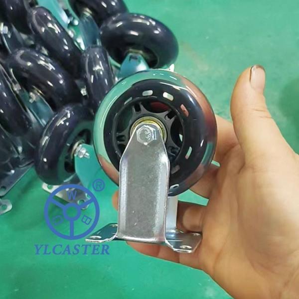 3inch Transparent Pu Office Chair Wheels Clear Good Looking Furniture Casters