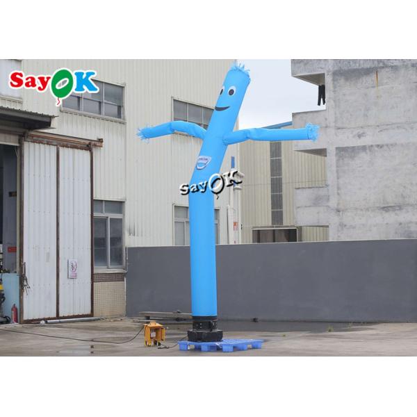 Inflatable Wacky Waving Tube Man 5m Blue Single Leg Inflatable Air Dancer Wave Man With Blower