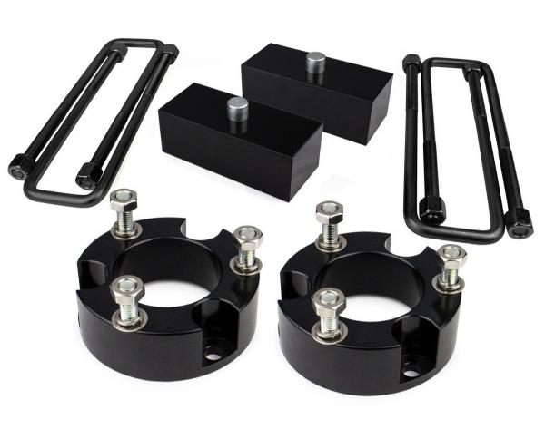 Quality Aluminum Coil Spacer Lift Kit 2'' Inch Front Thickness Anodized Black Finish for sale