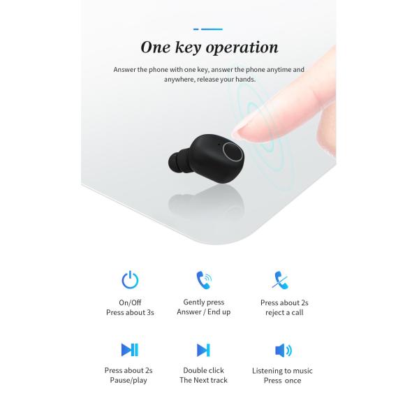 Sweatproof Bluetooth 5.0 Earphone 3D Stereo Sound tws Wireless earbuds earphone with 400mAh Charging Box