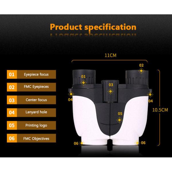 Gift Kids Plastic Toy Binoculars Optical 10x25 Bak4 Telescope For Children