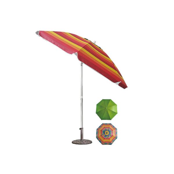 Steel Pole Outdoor Sun Umbrella Parasol Beach Umbrella With Fiberglass Ribs